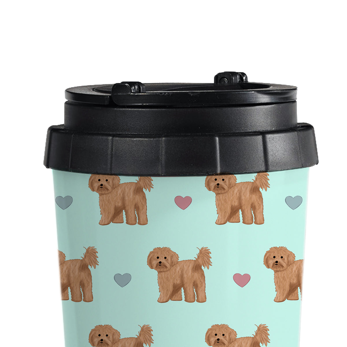 Cavapoos and Hearts Travel Mug
