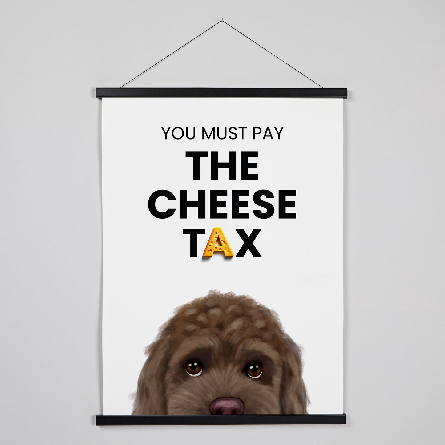Chocolate Cockapoo - Cheese Tax Hanging Print