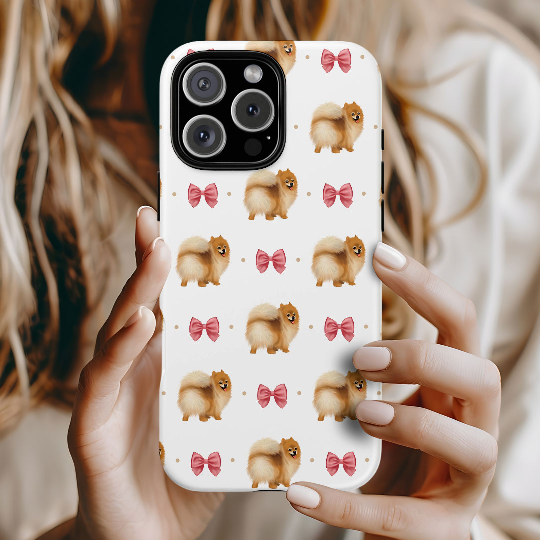 Pomeranians and Bows Tough iPhone Case