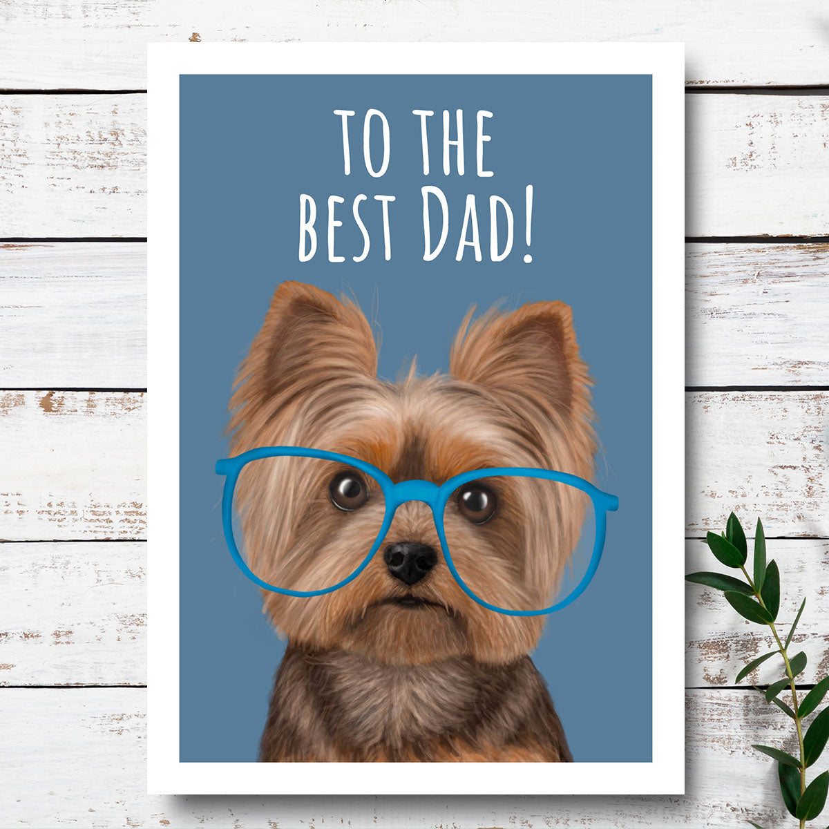 Yorkshire Terrier Best Dad Card