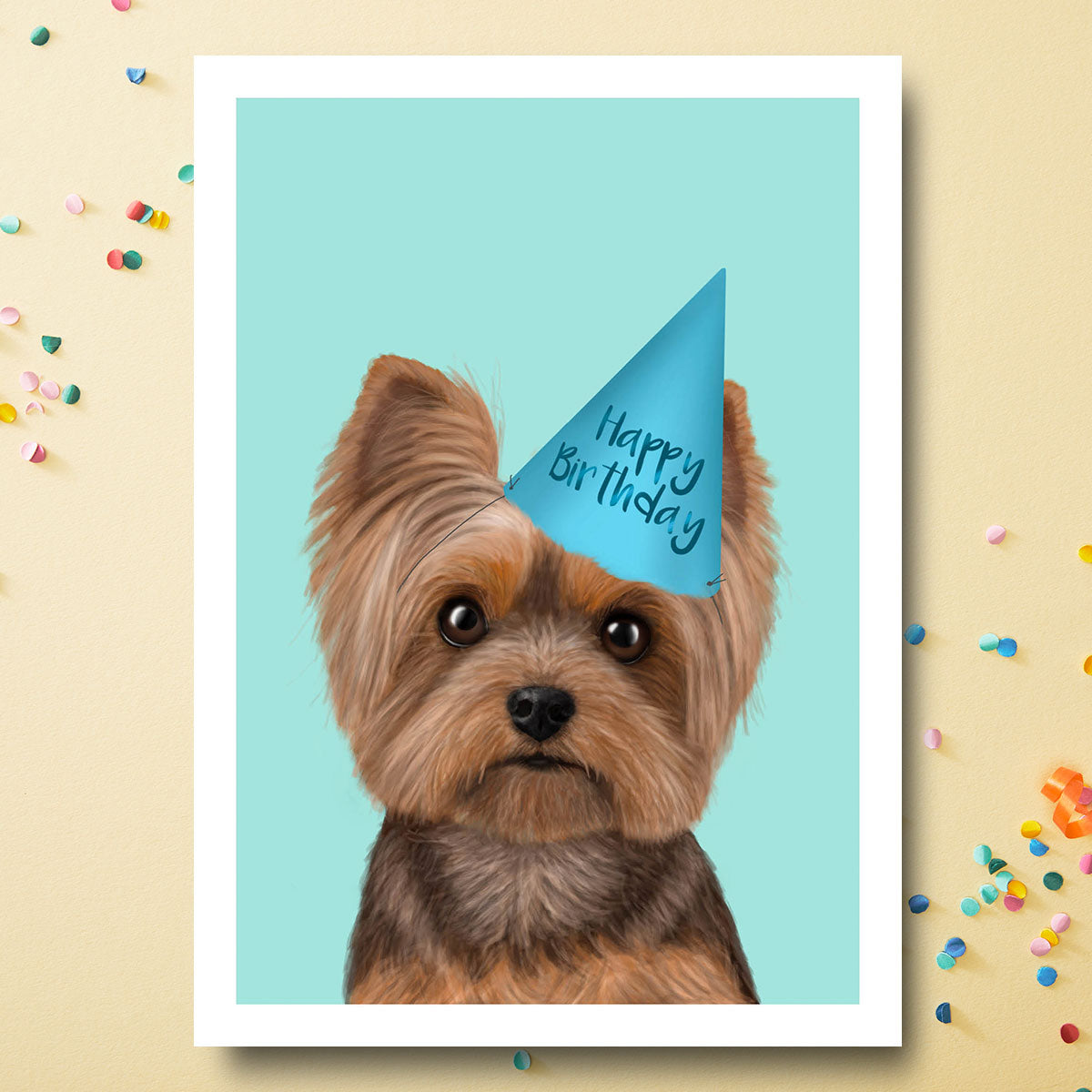 Yorkshire Terrier Birthday Card