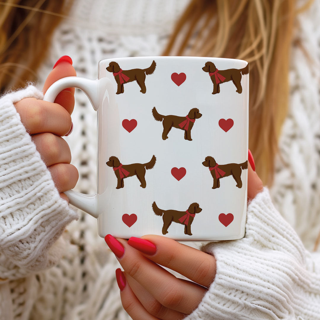 Chocolate Cockapoo Cosy Pattern Mug