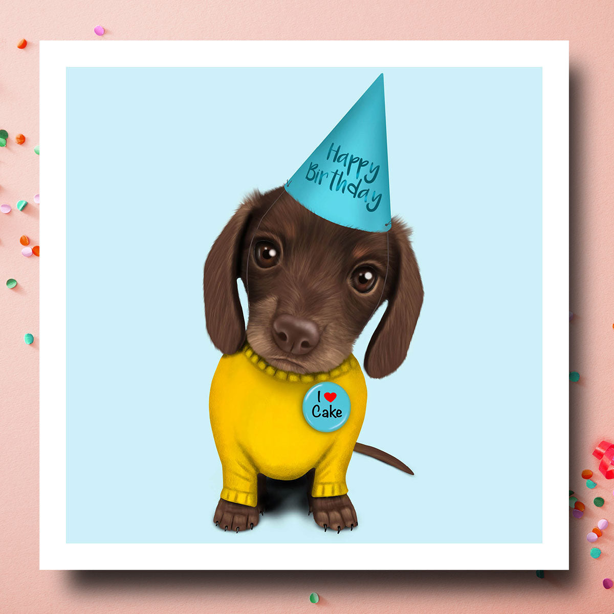 Dachshund Puppy Birthday Card