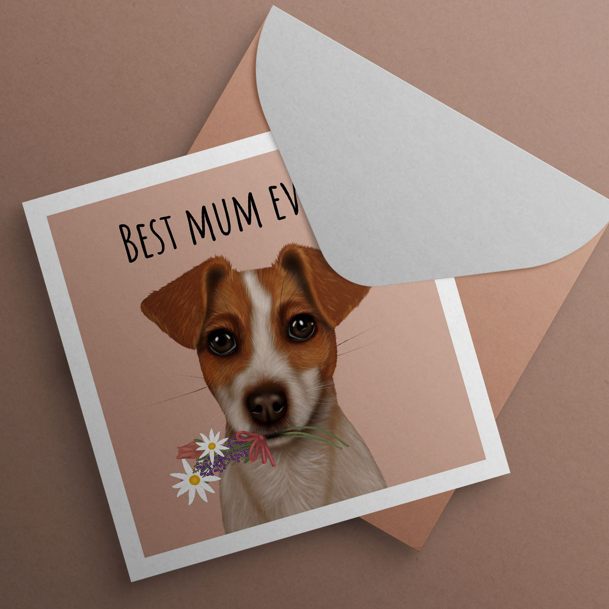 Jack Russell Terrier "Best Mum Ever" Card