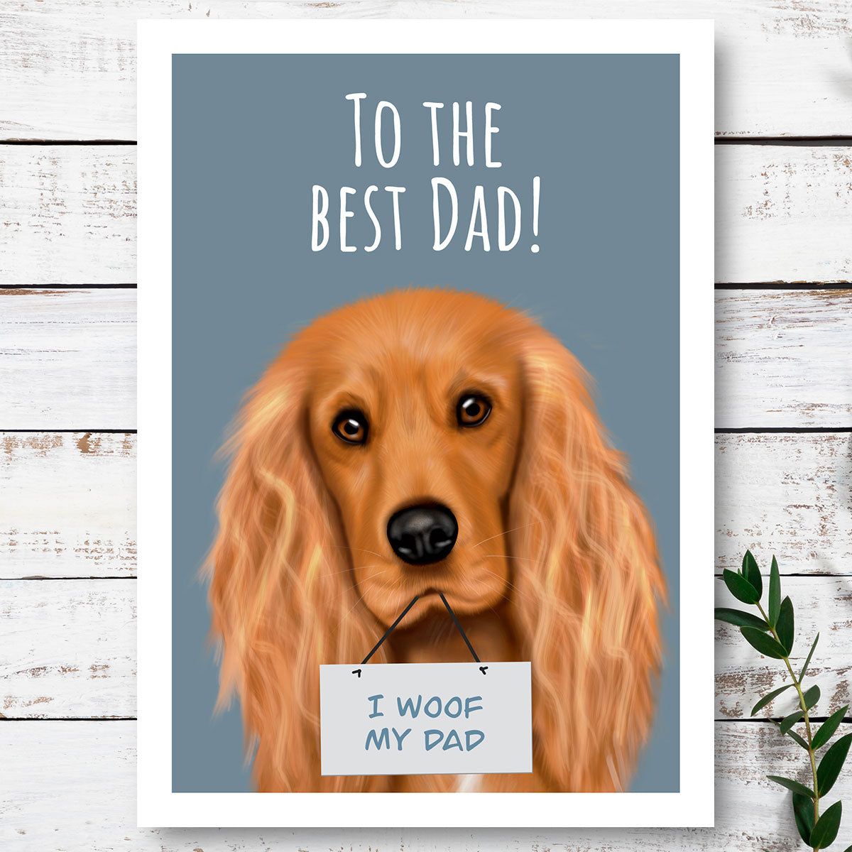 Cocker Spaniel Best Dad Card