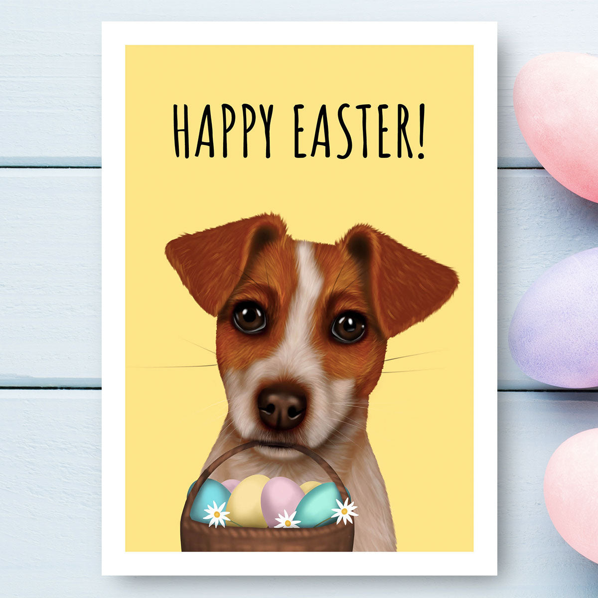 Jack-Russell-Happy Easter Card