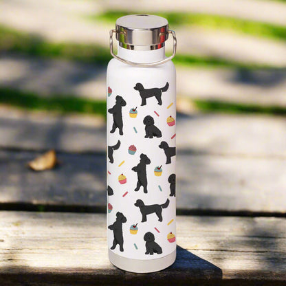 Black Cockapoos and Cupcakes Water Bottle