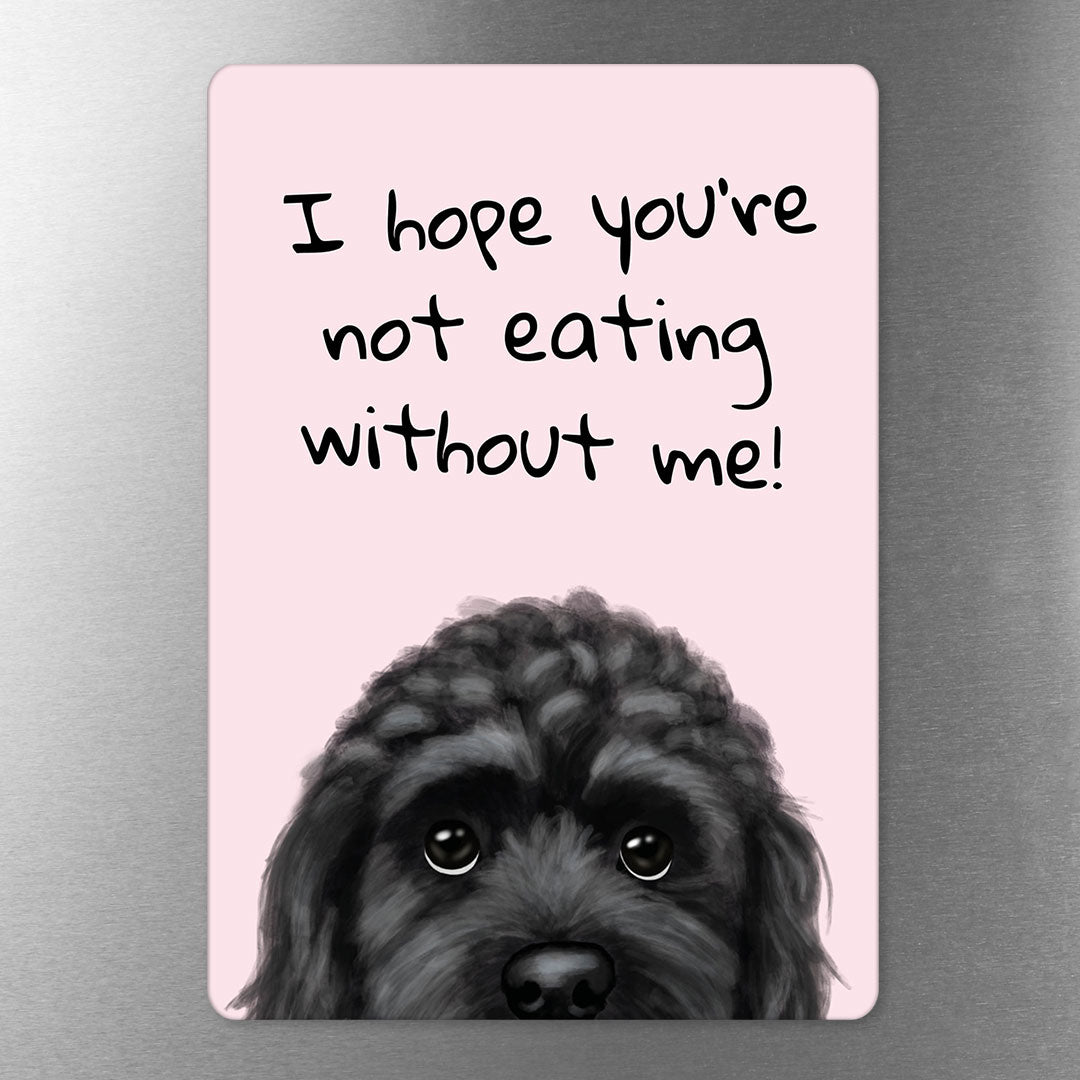 Black Cockapoo Fridge Magnet