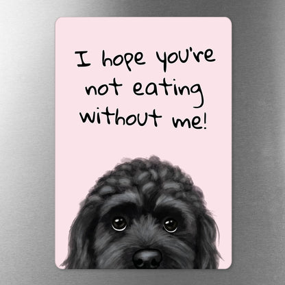 Black Cockapoo Fridge Magnet