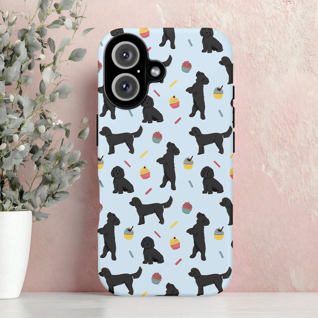Black Cockapoos and Cupcakes iPhone Tough Case