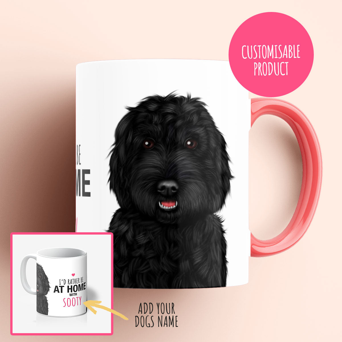 Personalised Black Cockapoo Mug