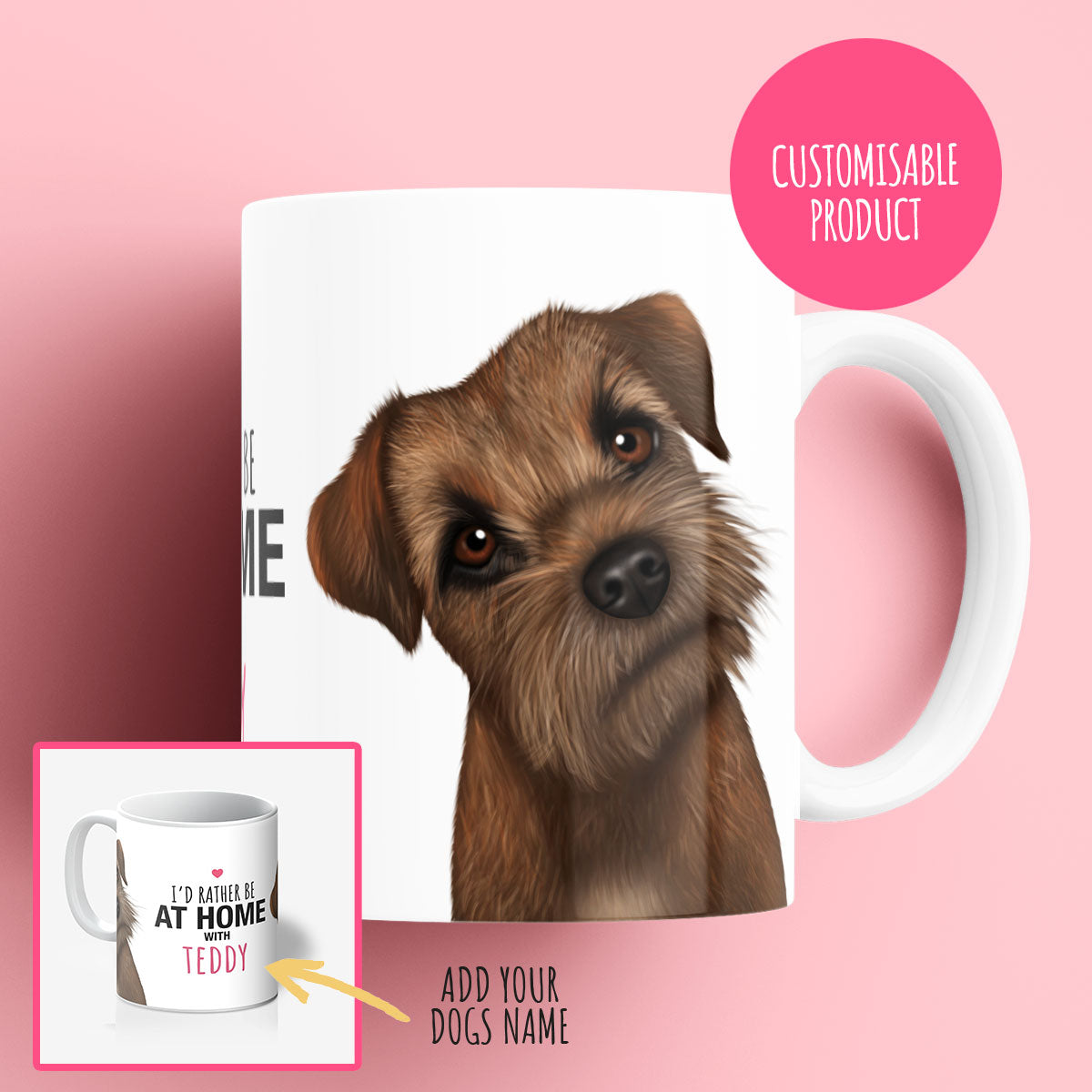 Personalised Border Terrier Mug