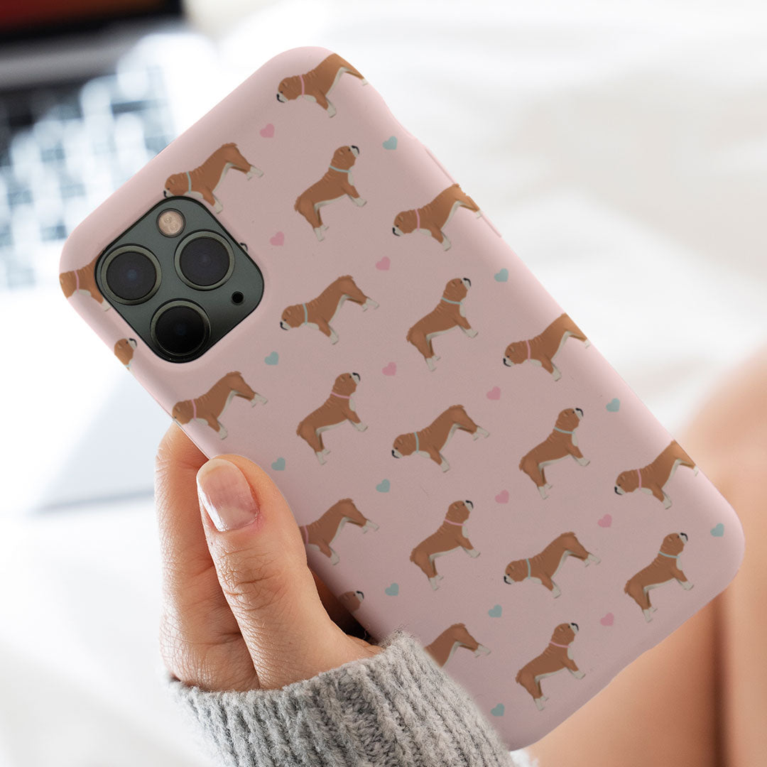 Red and White Bulldogs iPhone Tough Case