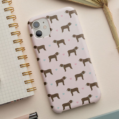 Chocolate and White Bulldogs iPhone Tough Case