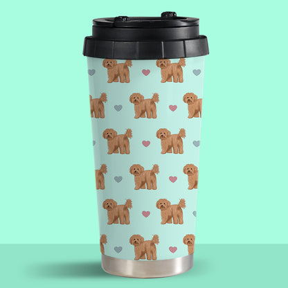 Cavapoos and Hearts Travel Mug