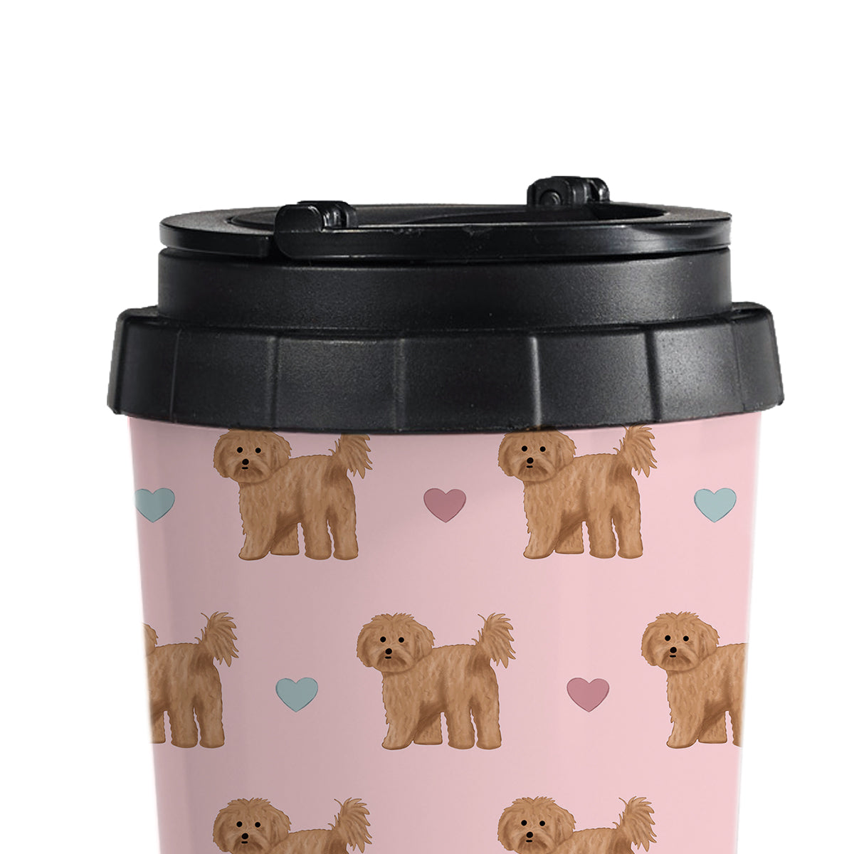 Cavapoos and Hearts Travel Mug
