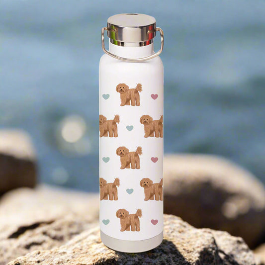 Cavapoos and Hearts Water Bottle