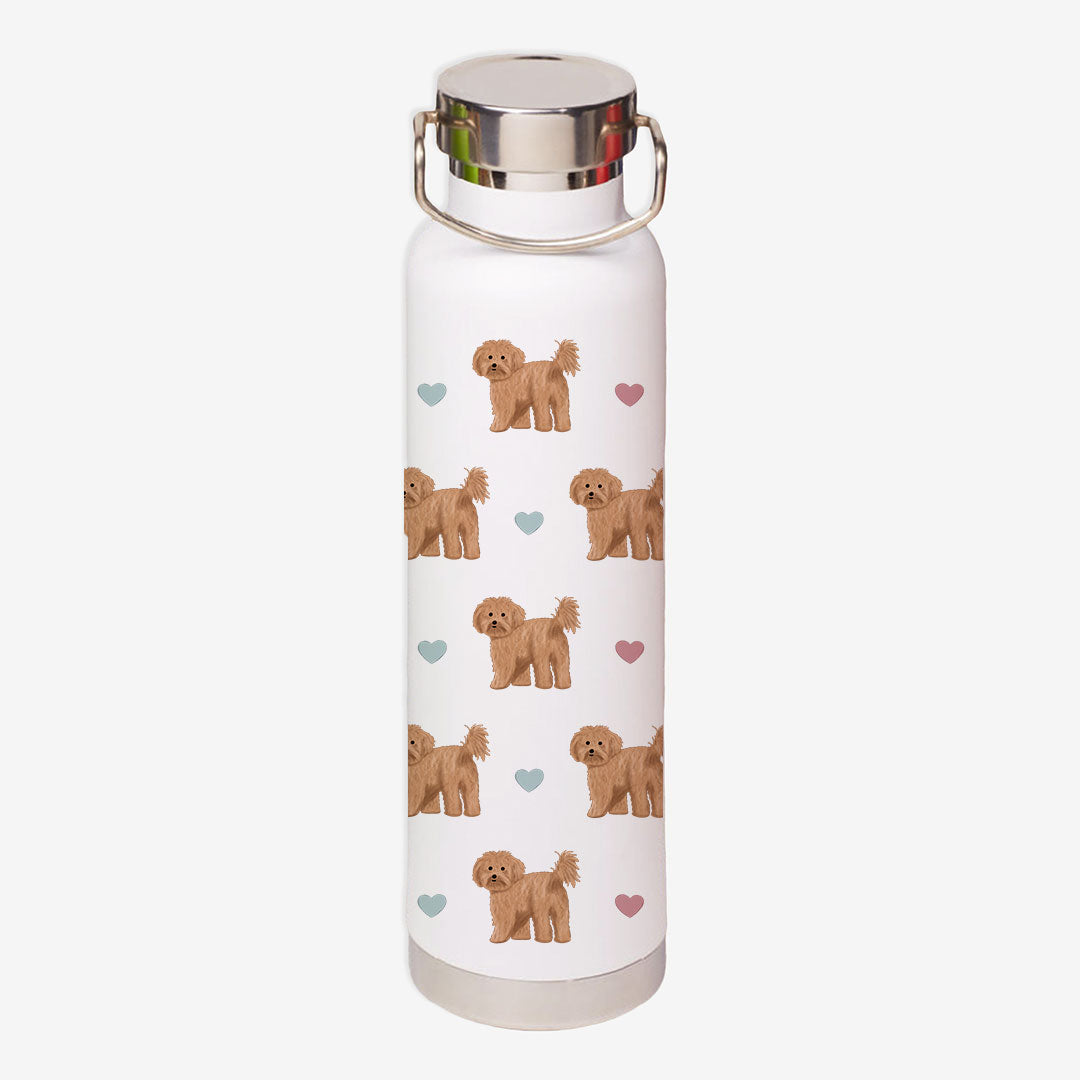 Cavapoos and Hearts Water Bottle