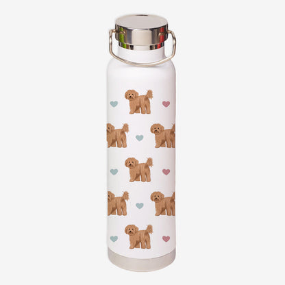 Cavapoos and Hearts Water Bottle