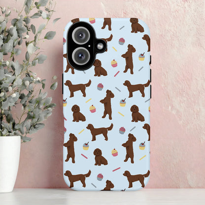 Chocolate Cockapoos and Cupcakes iPhone Tough Case