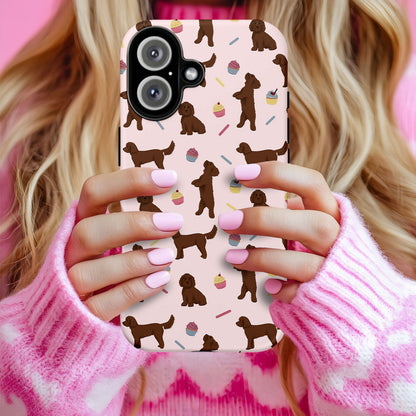Chocolate Cockapoos and Cupcakes iPhone Tough Case