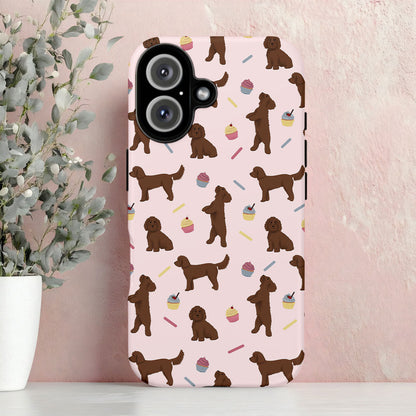 Chocolate Cockapoos and Cupcakes iPhone Tough Case