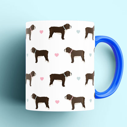 Chocolate and white Bulldogs Patterned Mug