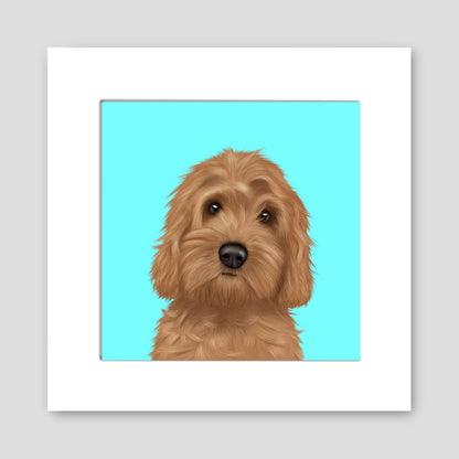 Cockapoo Mounted Print