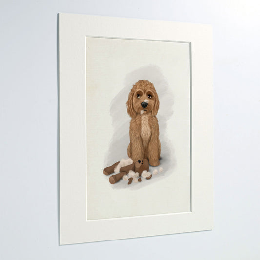 Cockapoo It Wasn’t Me Mounted Print