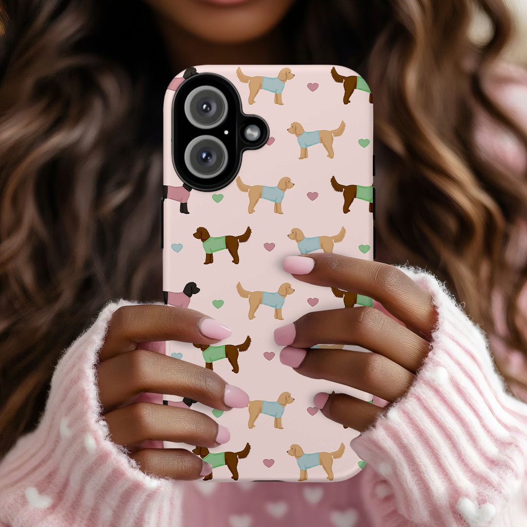 Cockapoos and Hearts iPhone Tough Case