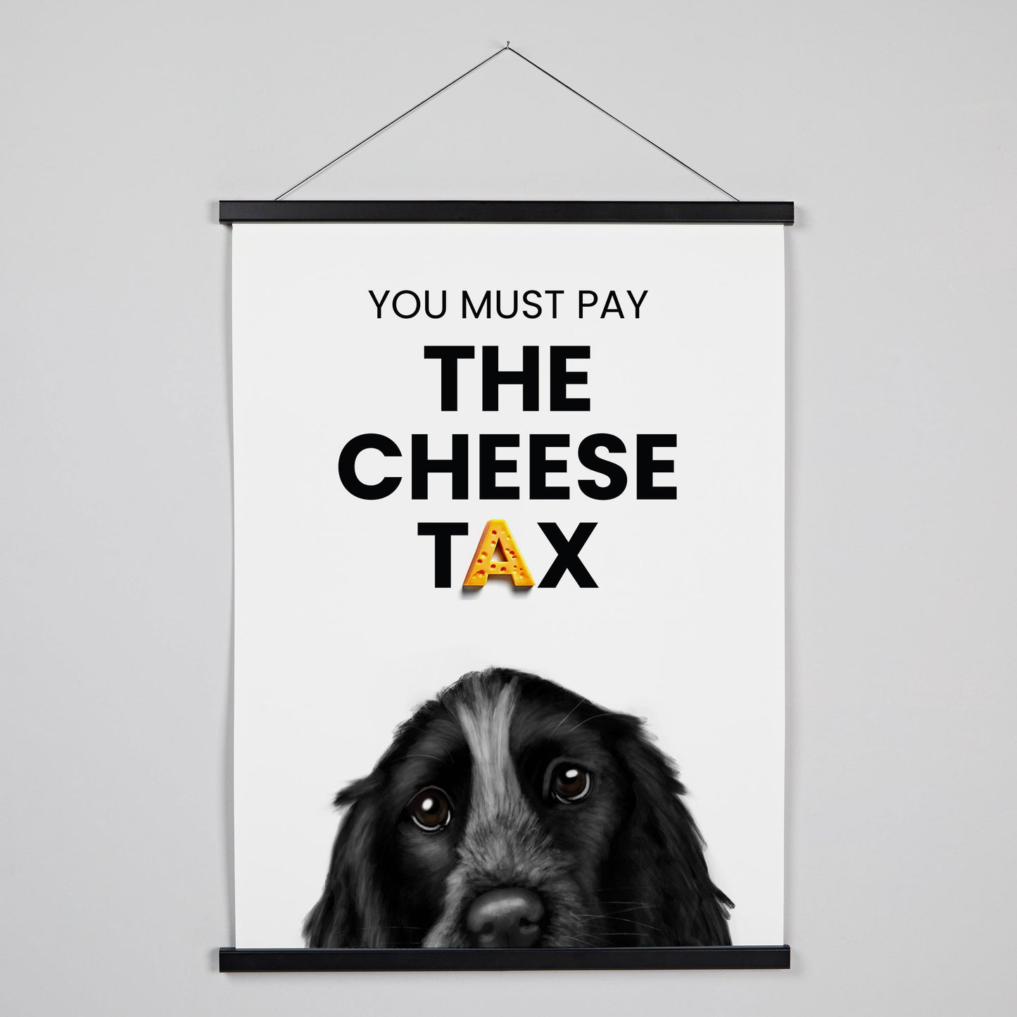 Blue Roan Cocker Spaniel - Cheese Tax Hanging Print