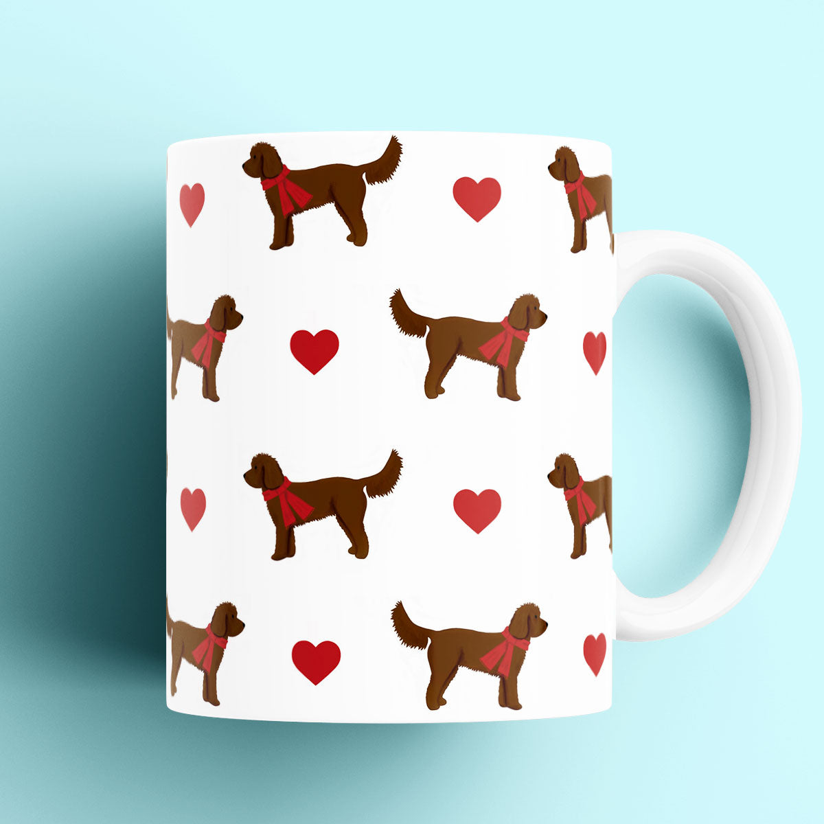 Set of Two Cosy Chocolate Cockapoo Mugs