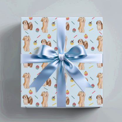 Lhasa Apso and Cupcakes Wrapping Paper