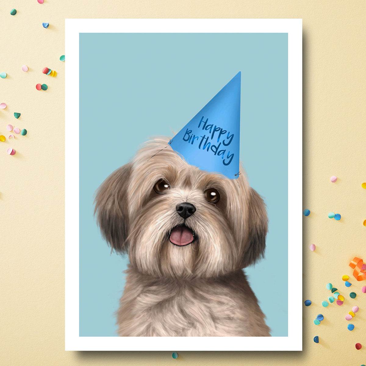Lhasa Apso Birthday Card