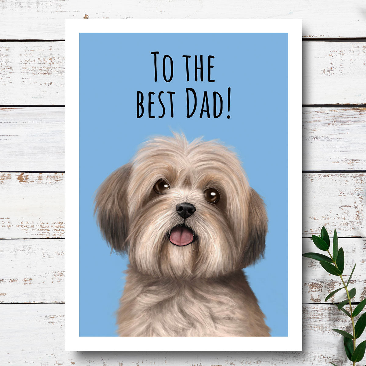 Lhasa Apso Best Dad Card