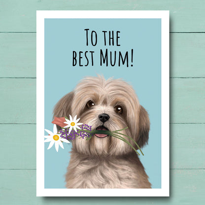 Lhasa Apso Best Mum Card