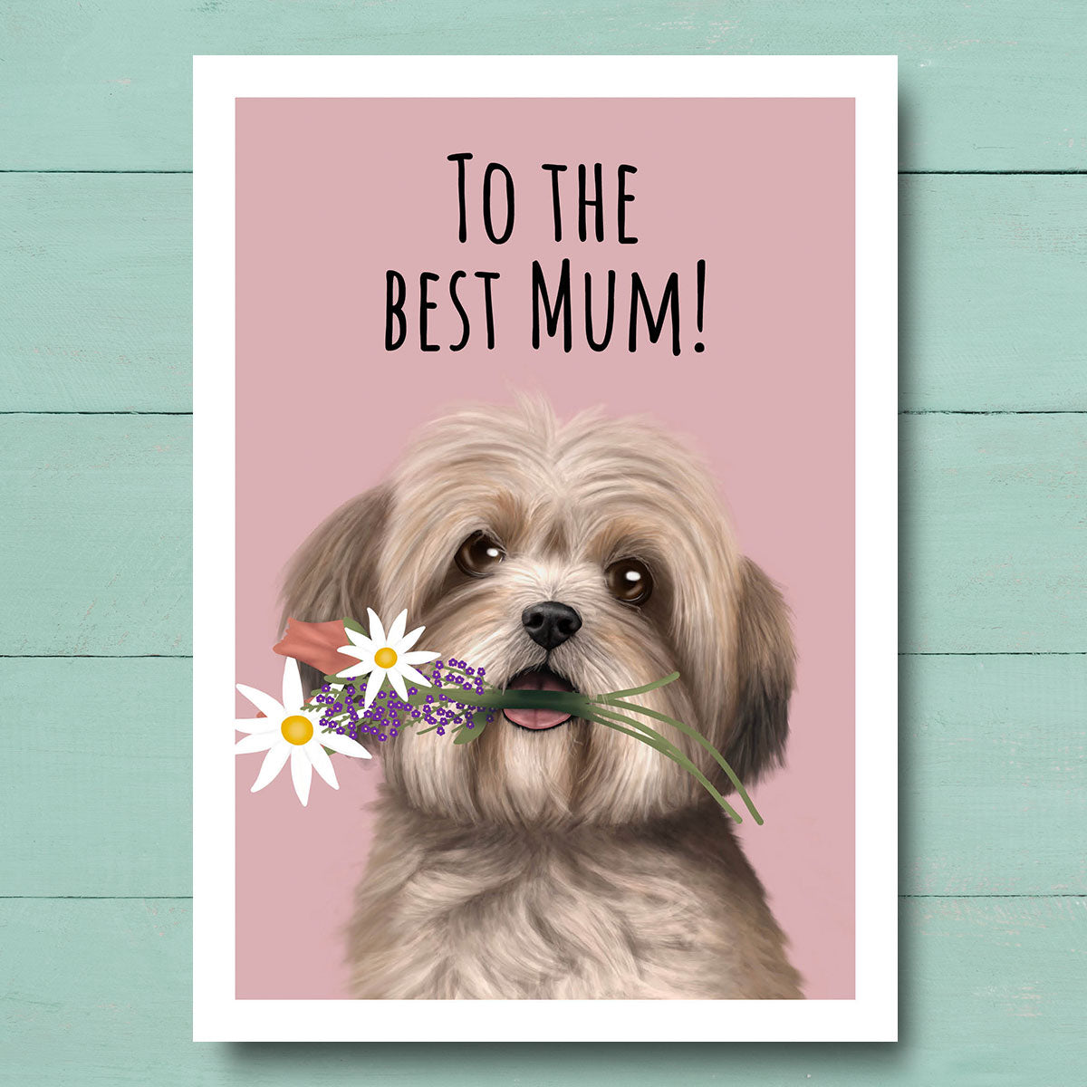 Lhasa Apso Best Mum Card