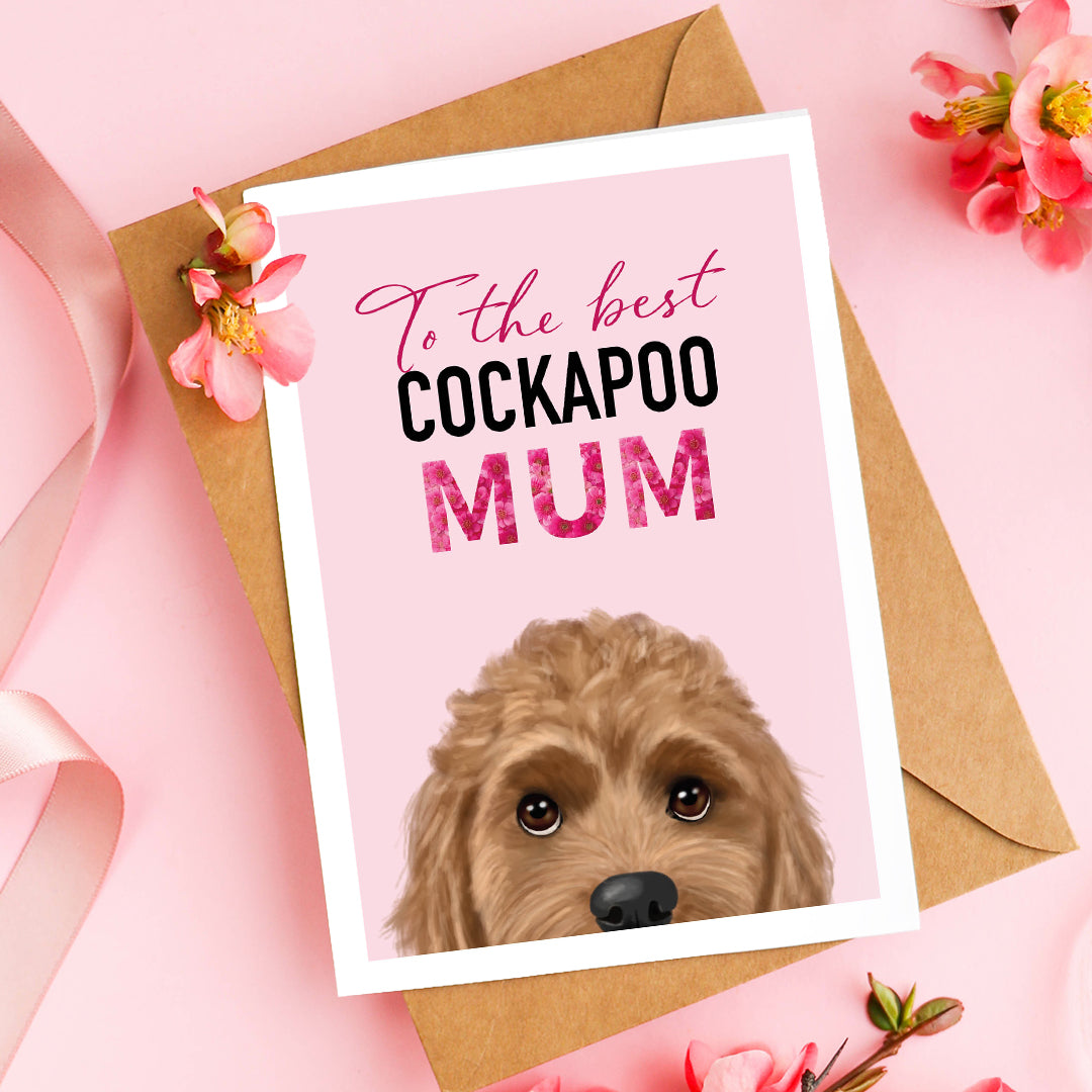 Peeping Cockapoo Mum Card