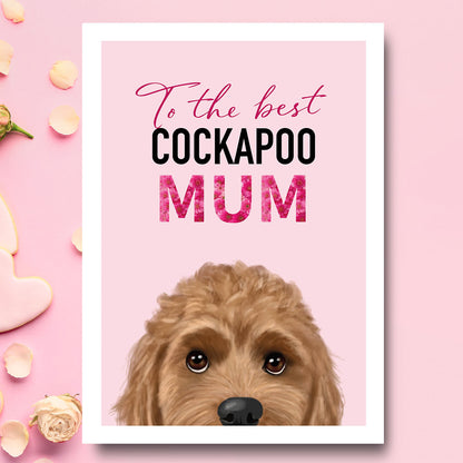 Peeping Cockapoo Mum Card