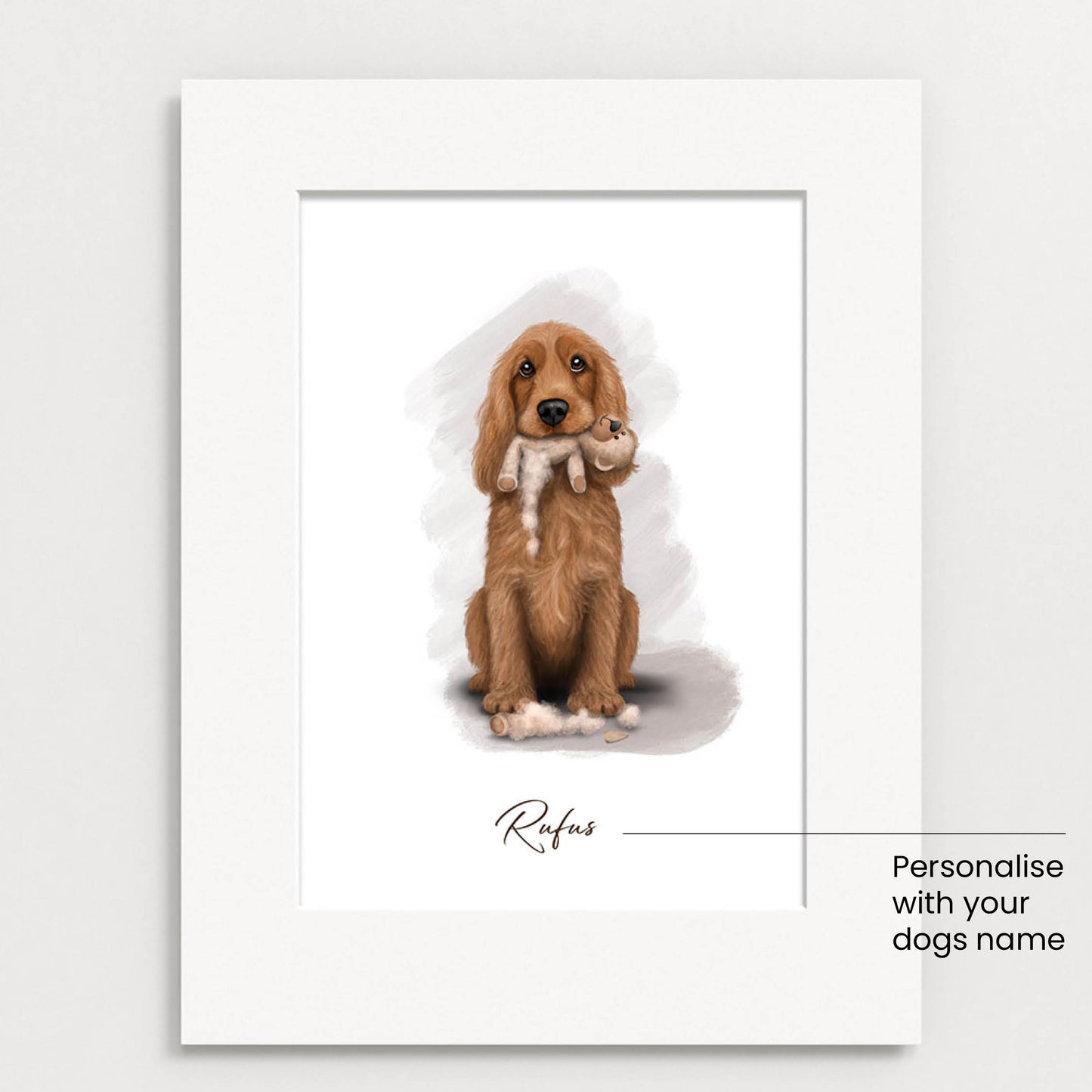Personalised Cocker Spaniel - RIP Teddy - Mounted