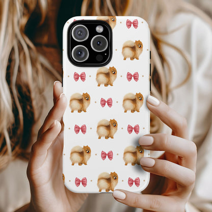 Pomeranians and Bows Tough iPhone Case