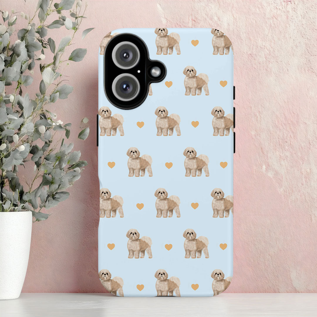 Shih Tzu and Hearts iPhone Tough Case