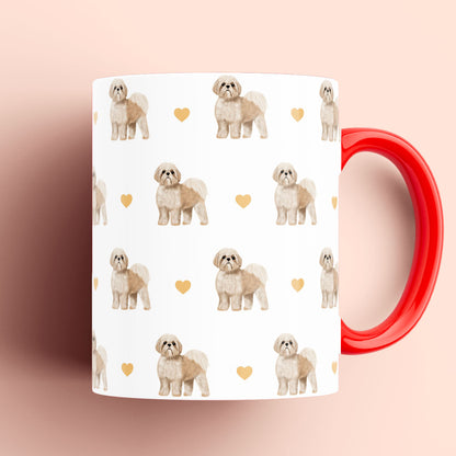 Shih Tzu and Hearts Patterned Mug