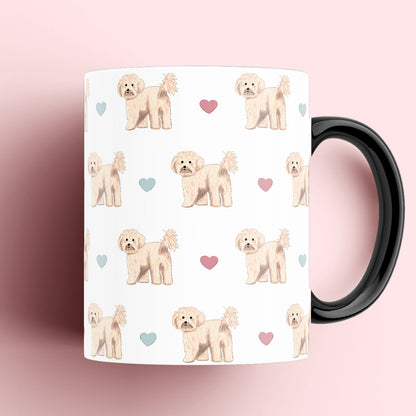 Cavachon and Hearts Patterned Mug