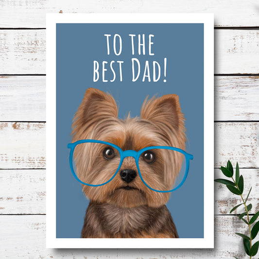 Yorkshire Terrier Best Dad Card