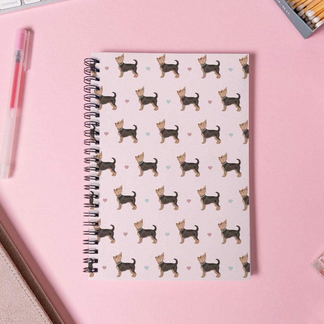 Yorkshire Terriers and Hearts Notebook