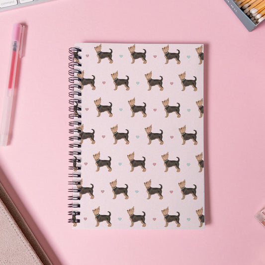 Yorkshire Terriers and Hearts Notebook