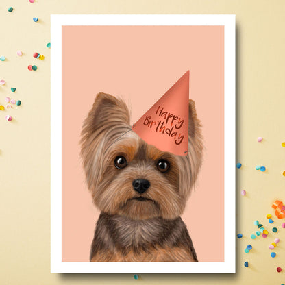 Yorkshire Terrier Birthday Card