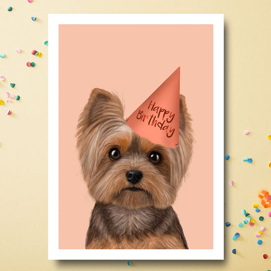 Yorkshire Terrier Birthday Card