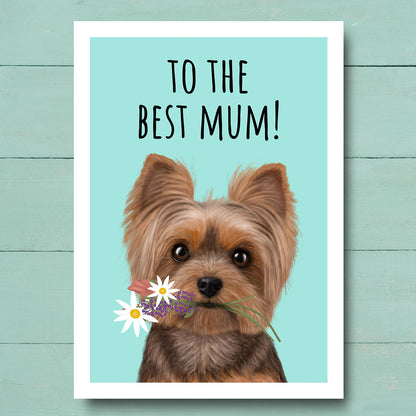 Yorkshire Terrier Best Mum Card